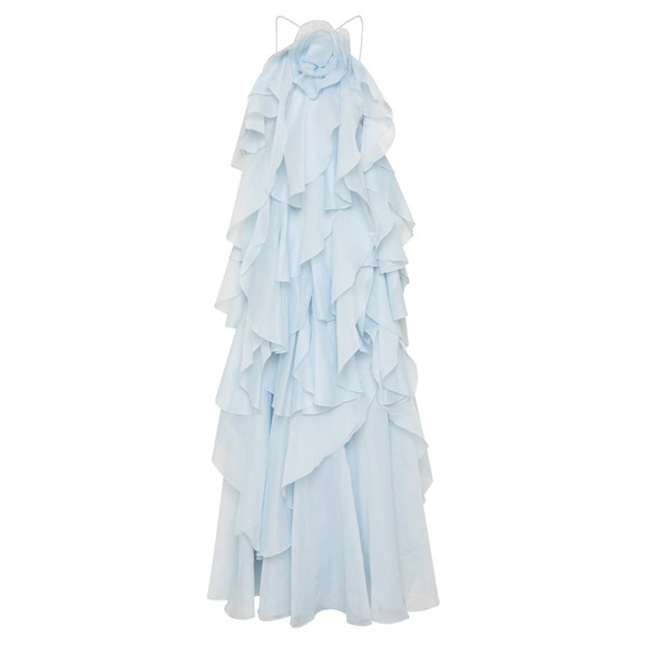 Aje Pandorea Layered Maxi Dress Silver Blue US 4 - Picture 5 of 7